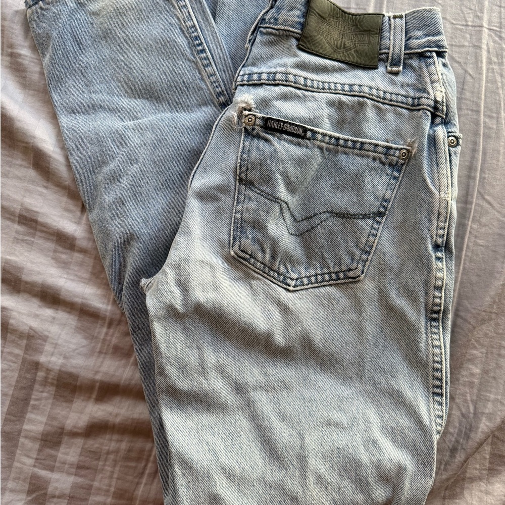 Harley-Davidson Light Blue Straight Leg Jeans